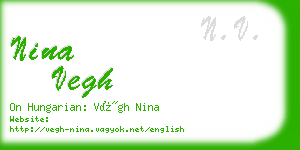 nina vegh business card